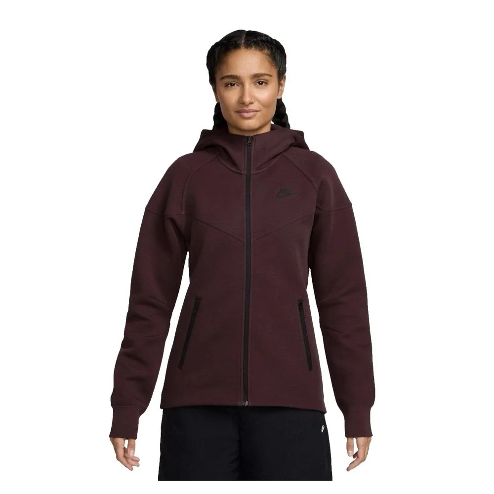 Nike Womens Small Sportswear Tech Fleece Windrunner Full-Zip‎ Hoodie Jacket $135